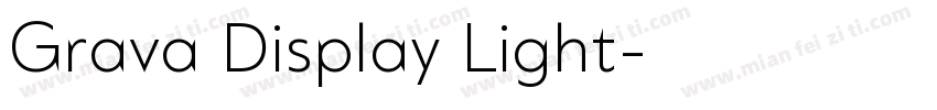 Grava Display Light字体转换